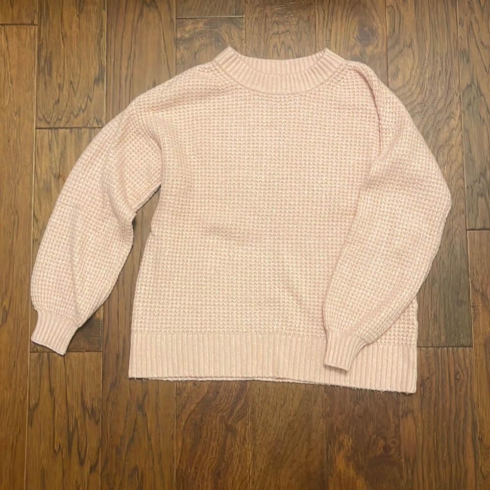 american eagle light pink sweater